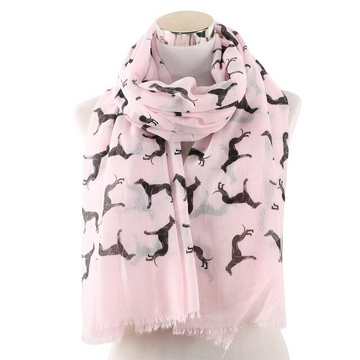 70*180 CM Korean Style Lovely Dog Shawl Breathe Tassels Thin Scarf