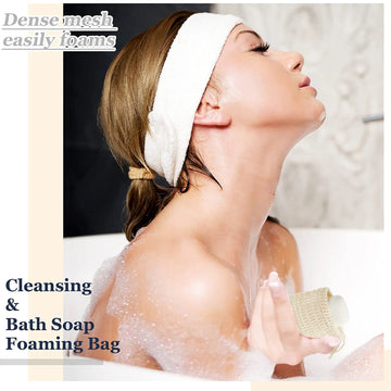 Exfoliating natural soap shower reusable bath bags