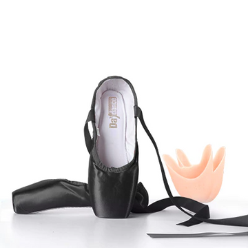 Professional Ballet Pointe Satin Shoes With Ribbons