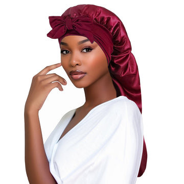 Long Silk Bonnet for Sleeping