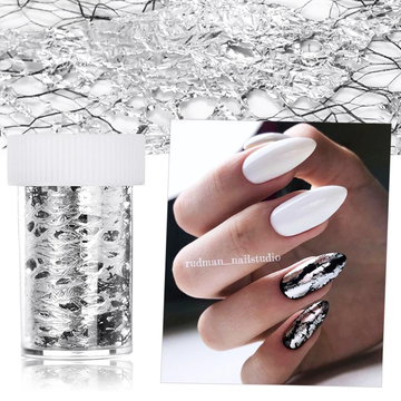 Foil flakes nail art iciCosmetic