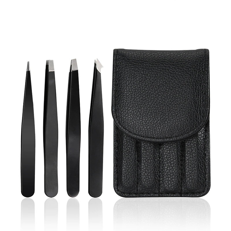 4 pcs/set professional eyebrow tweezers hair removal