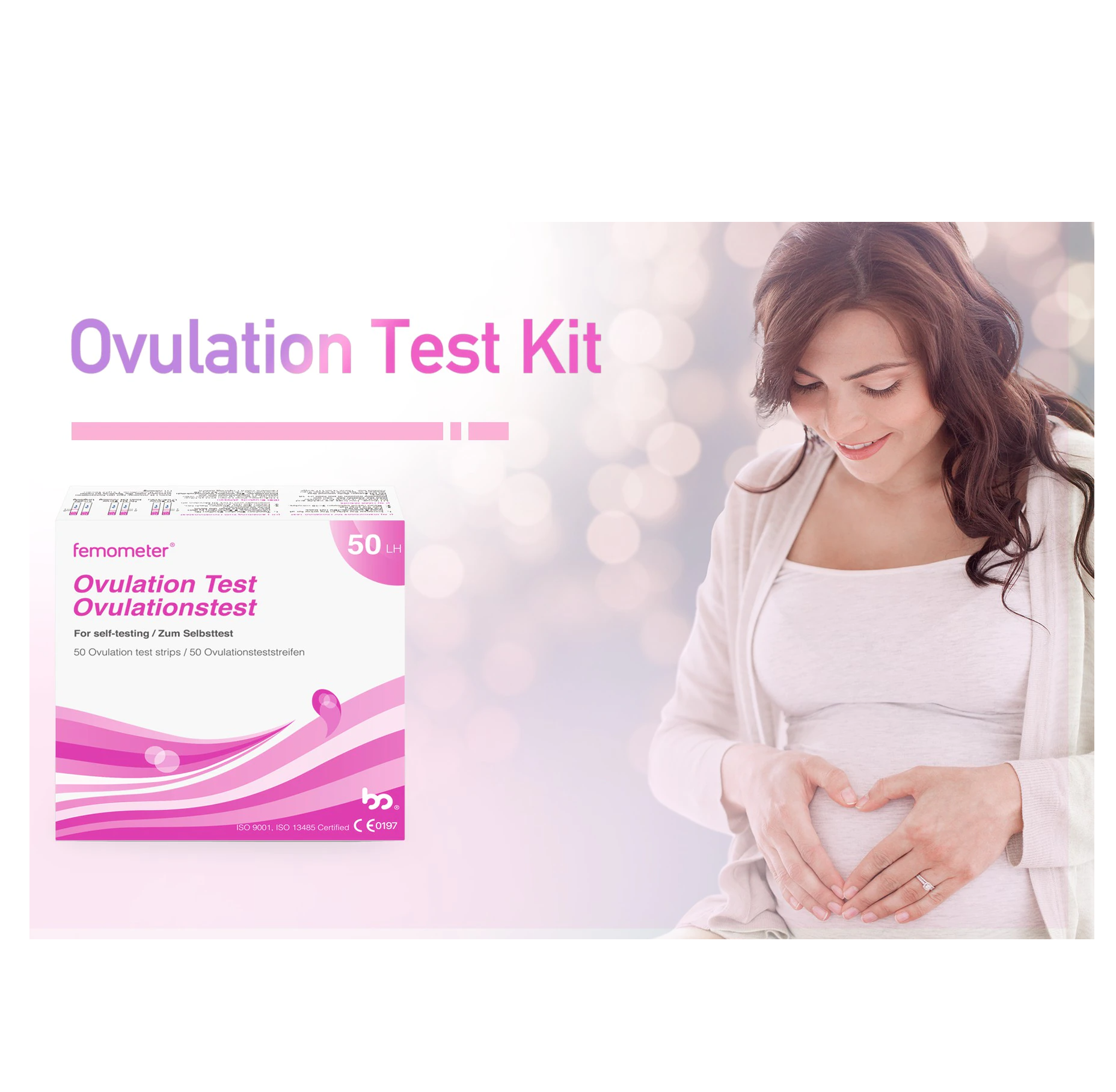 50 PCS Femometer Ovulation Test Strips Kit