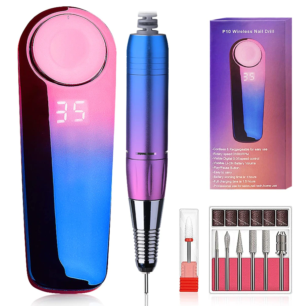 Professional rechargeable nail drill filer device
