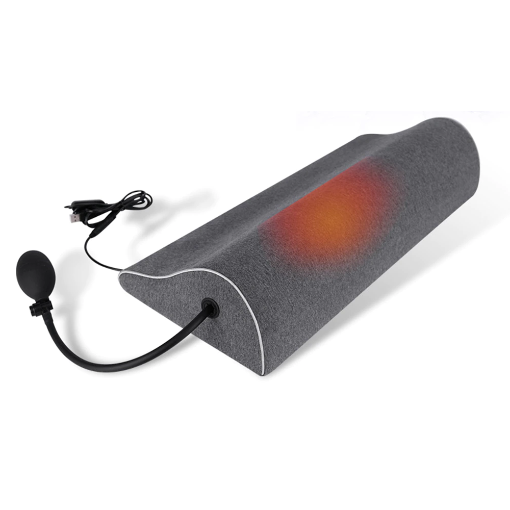 Heated memory foam cervical neck pillow