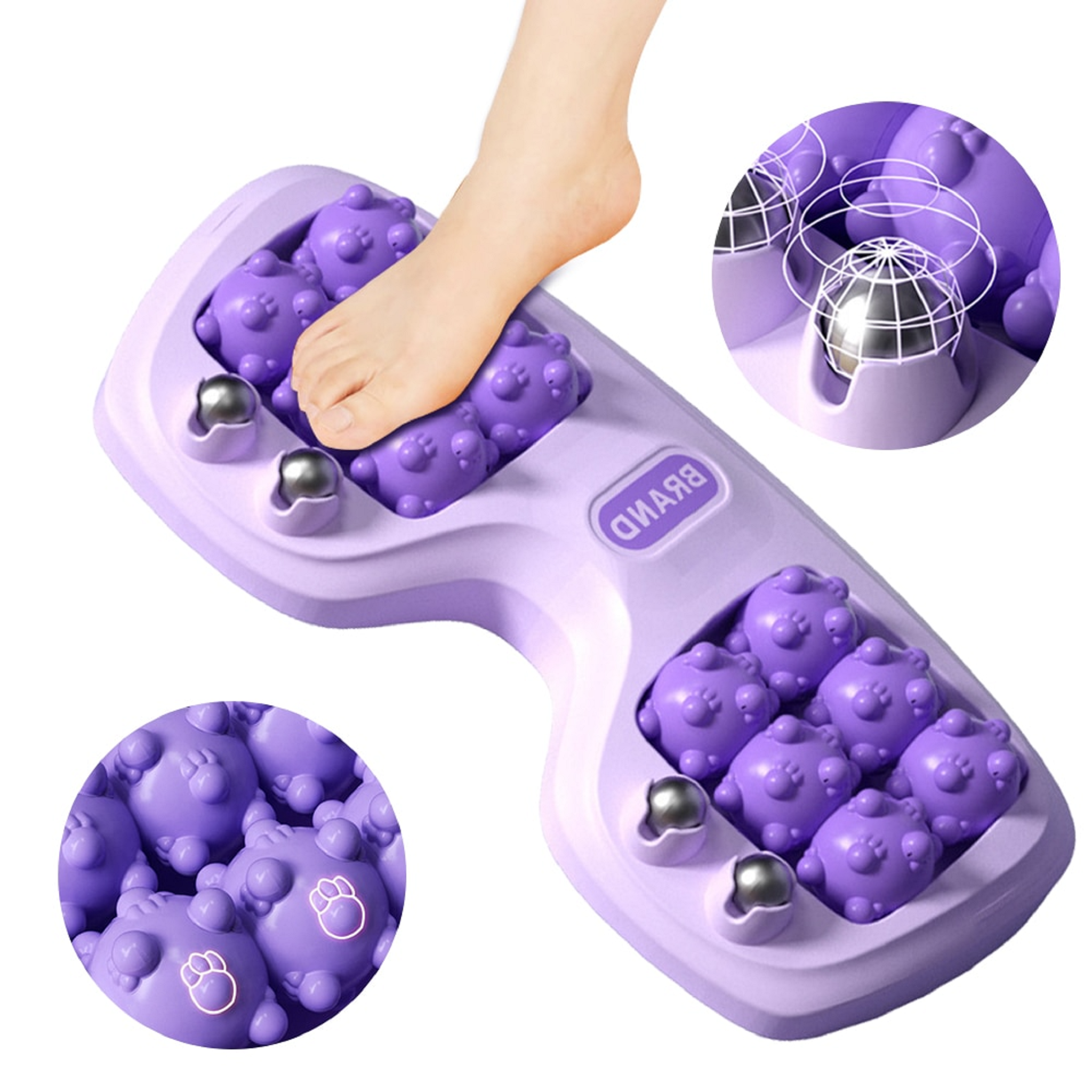 Dual foot massager roller foot plantar fasciitis stress relief