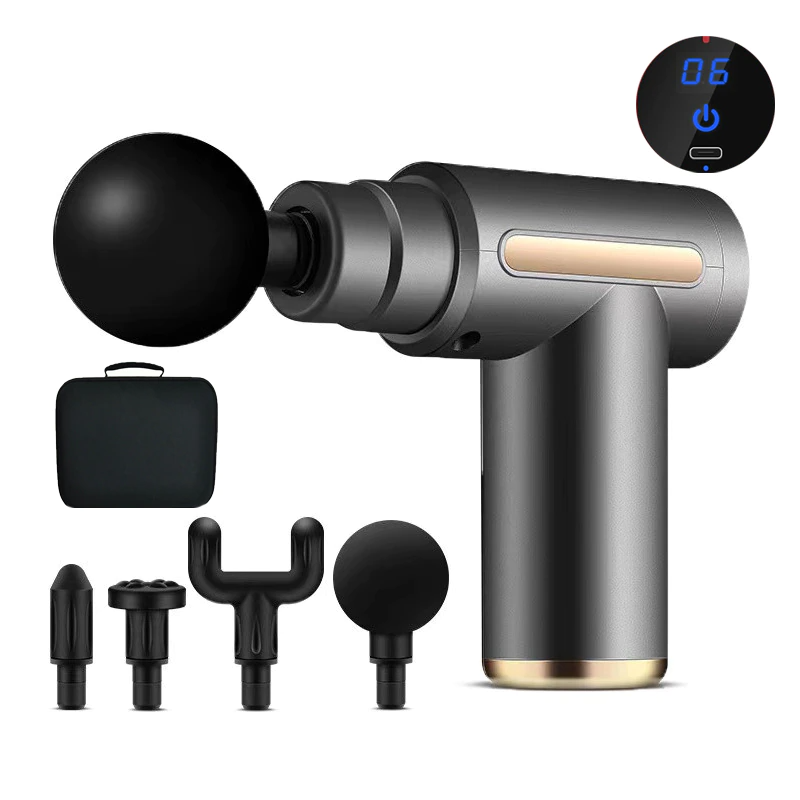 LCD Touch Display Fascia Gun Electric Body Massager