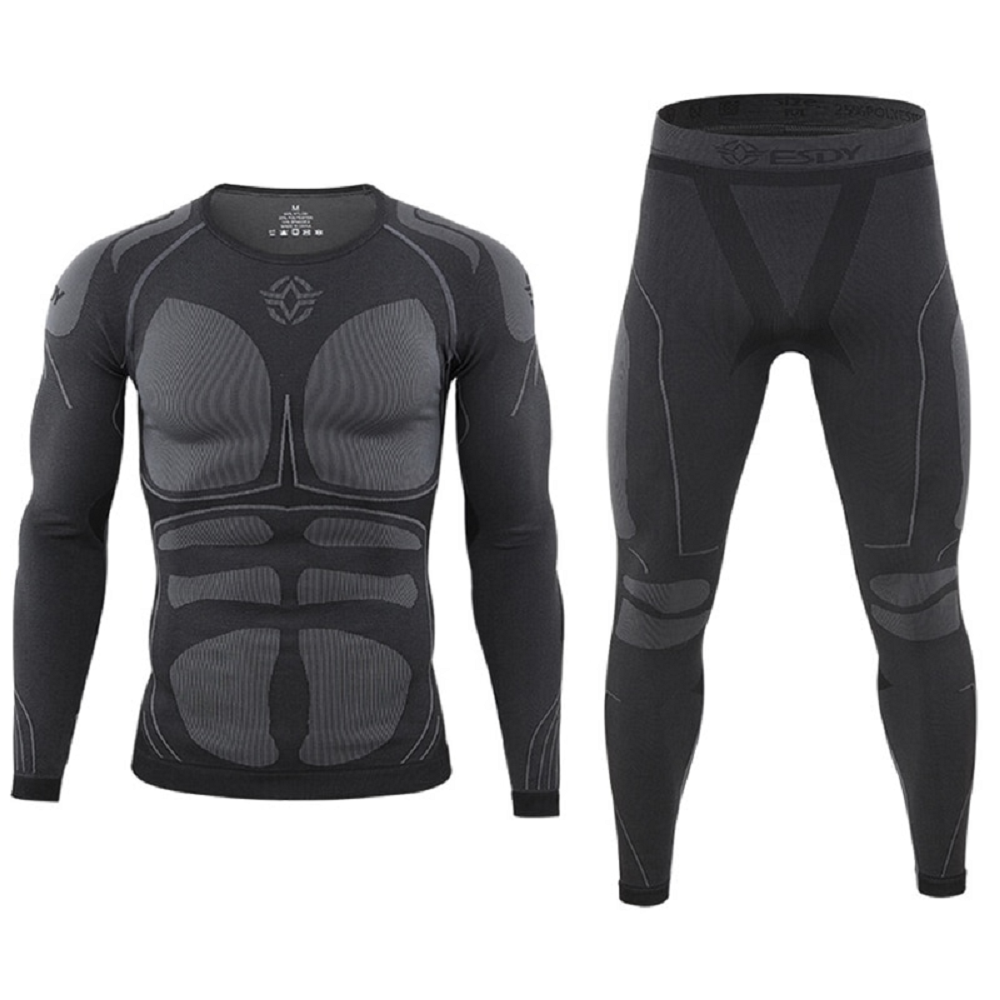 Thermal Underwear for Men Long Johns Fleece Top Set