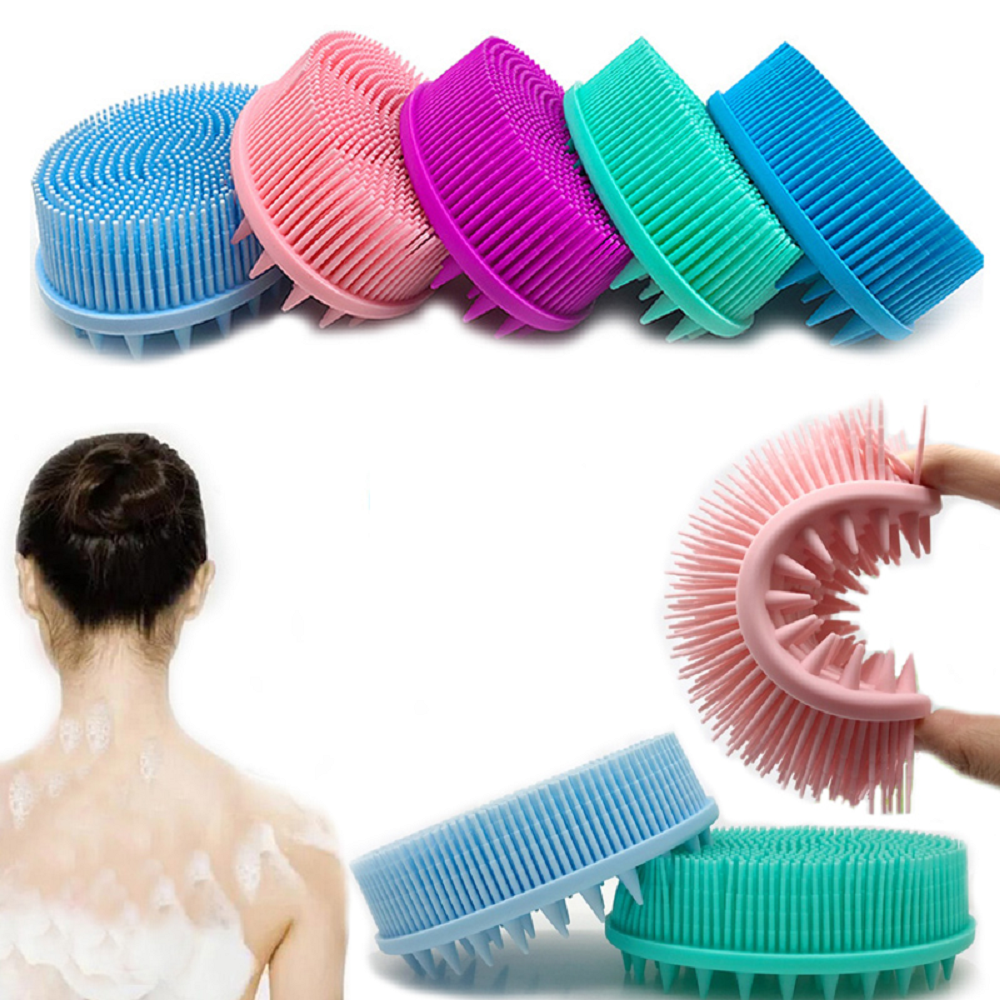 Soft Silicone Brush Wash Bath Shower Exfoliating Skin Fit For Baby & Adult