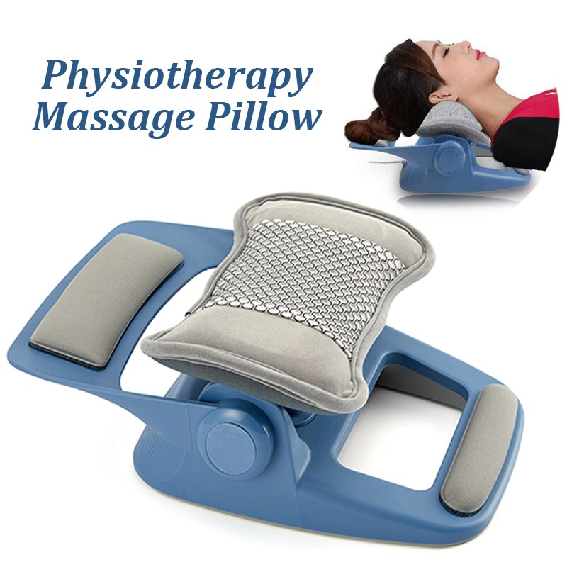 Cervical massager heating vibration pad pillow relaxation neck shoulder