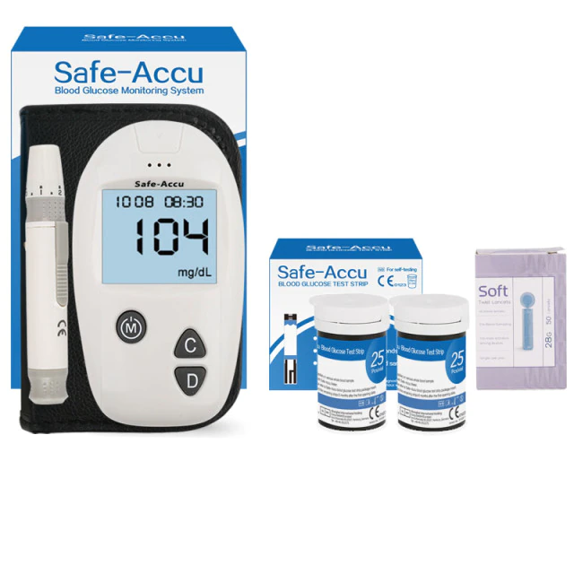 Test strips lancets for diabetic blood sugar monitor glucometer kit iciCosmetic™