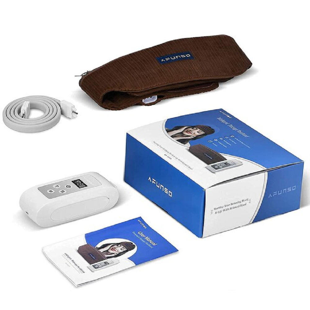 Electric heated head massager therapy sleeping stress relief