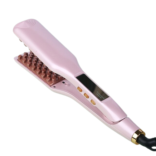 Professional LCD volumizing hair iron