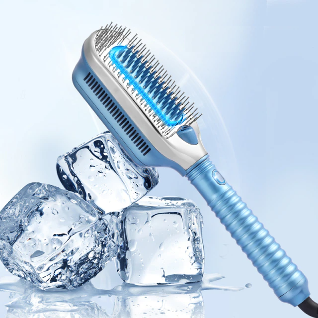 Ice Therapy Professional Hair Straightener Cold Wind Brush