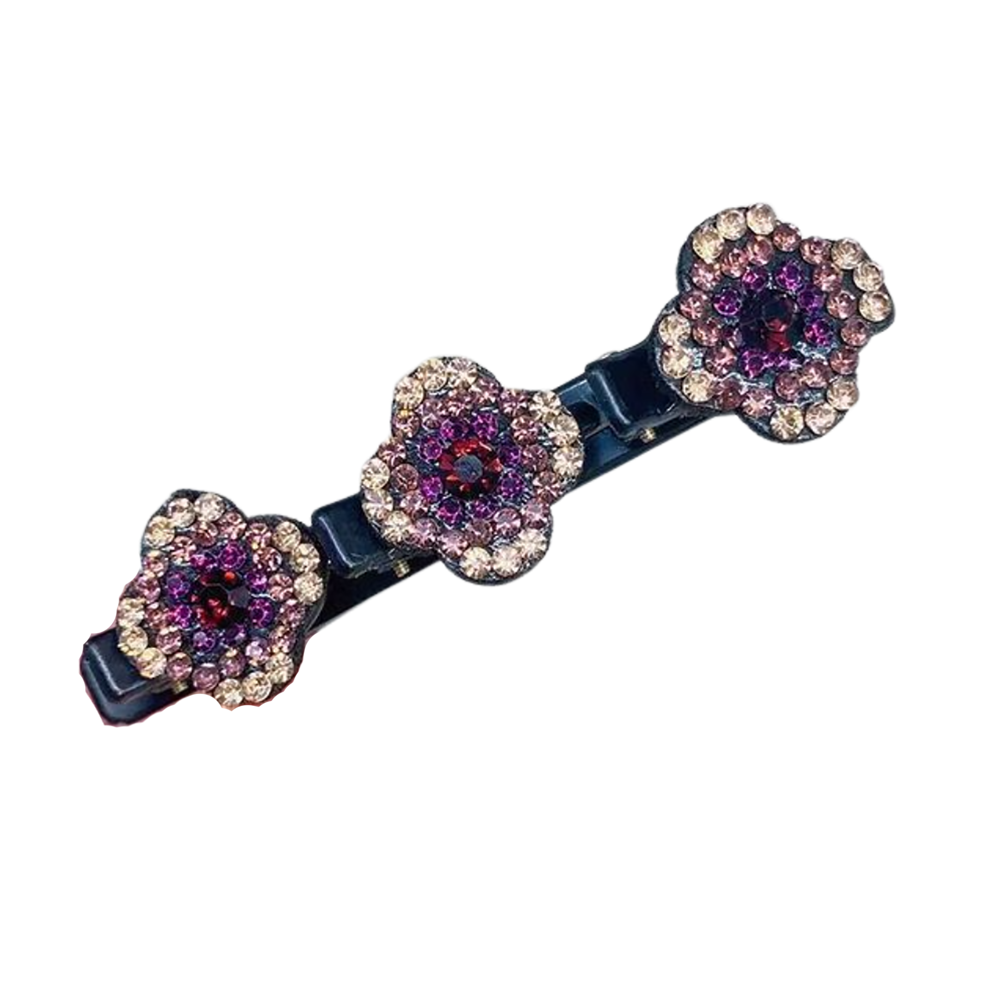 Three flower side hair clip