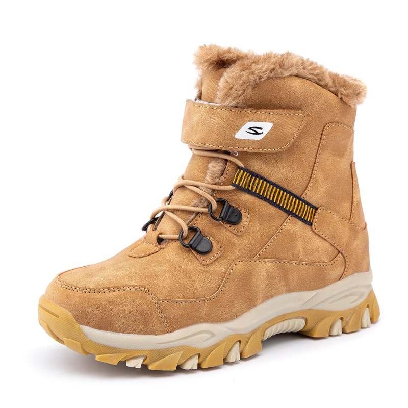 Winter warm fur snow non-slip waterproof kids boots