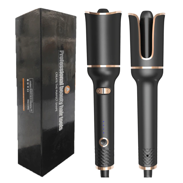 Auto rotating ceramic hair curler iciCosmetic