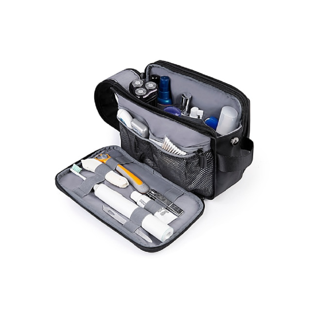 Toiletry travel cosmetic bag for men & women