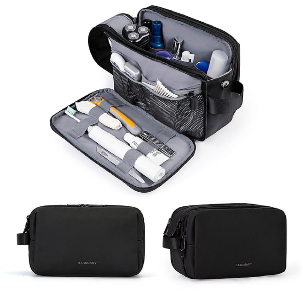 Toiletry travel cosmetic bag for men & women