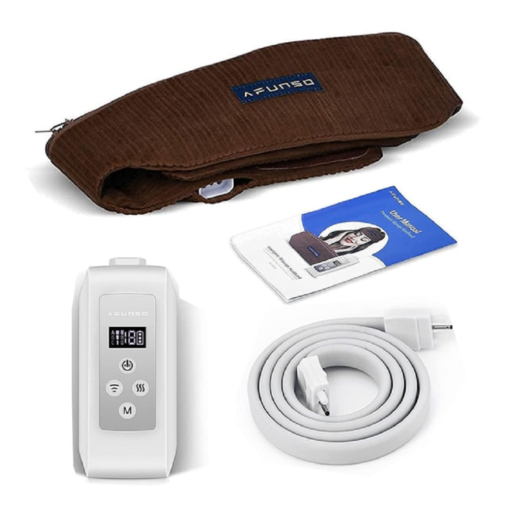 Electric heated head massager therapy sleeping stress relief
