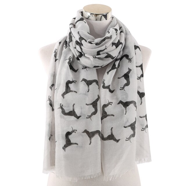 70*180 CM Korean Style Lovely Dog Shawl Breathe Tassels Thin Scarf