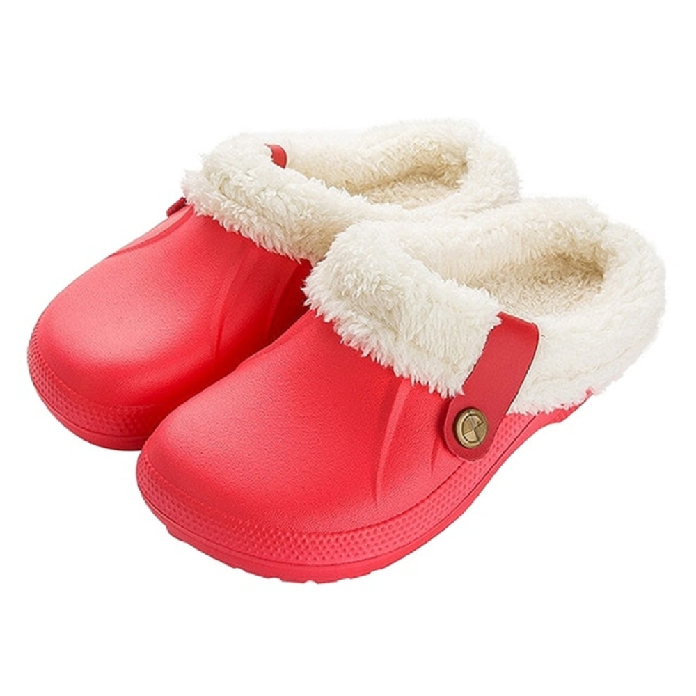 Waterproof mule clogs slippers winter warm unisex