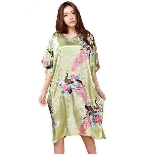 Satin robe dress nightgown novelty women's kaftan bath gown iciCosmetic™