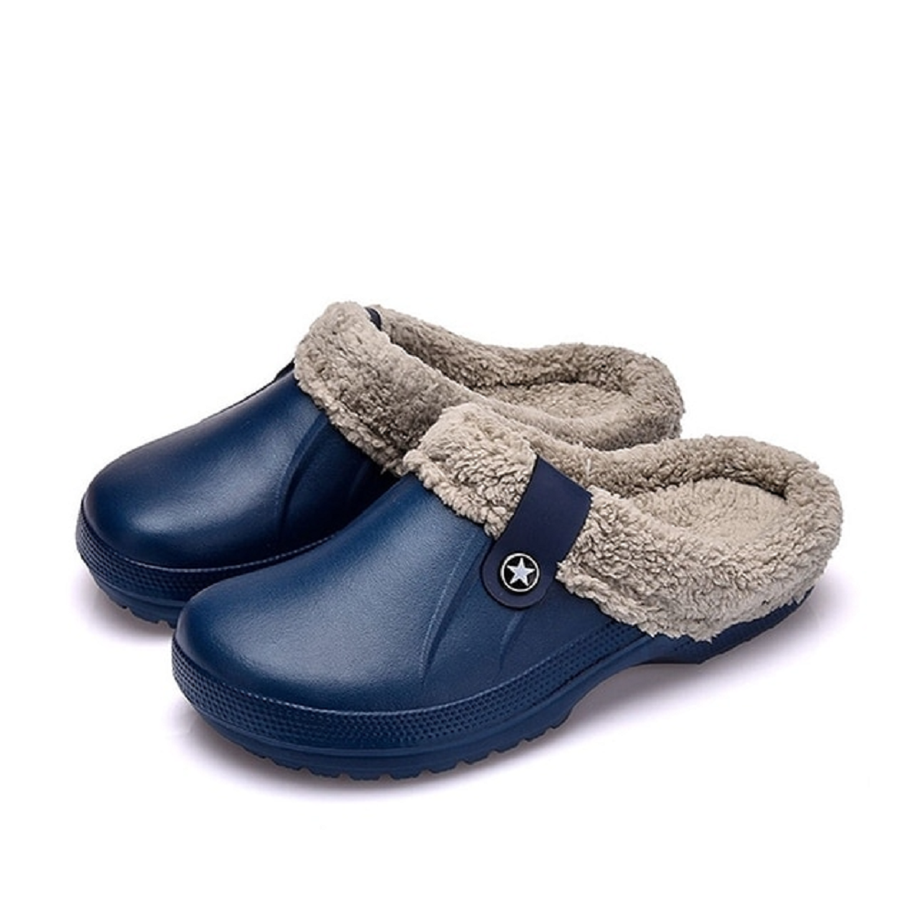 Waterproof mule clogs slippers winter warm unisex