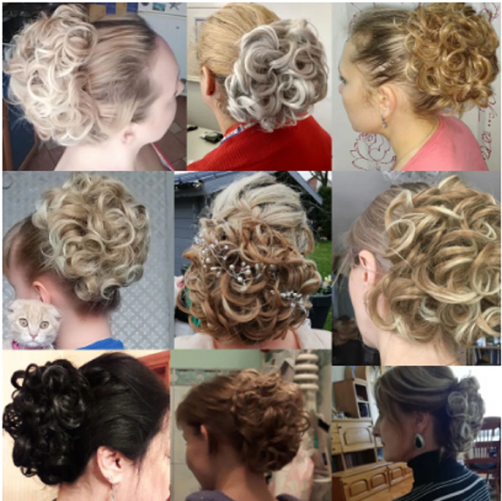 Comb Clip Curly Hair Extension Synthetic Bun