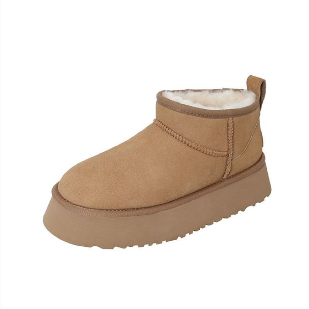 Women's sheepskin wool anti-skid snow boots