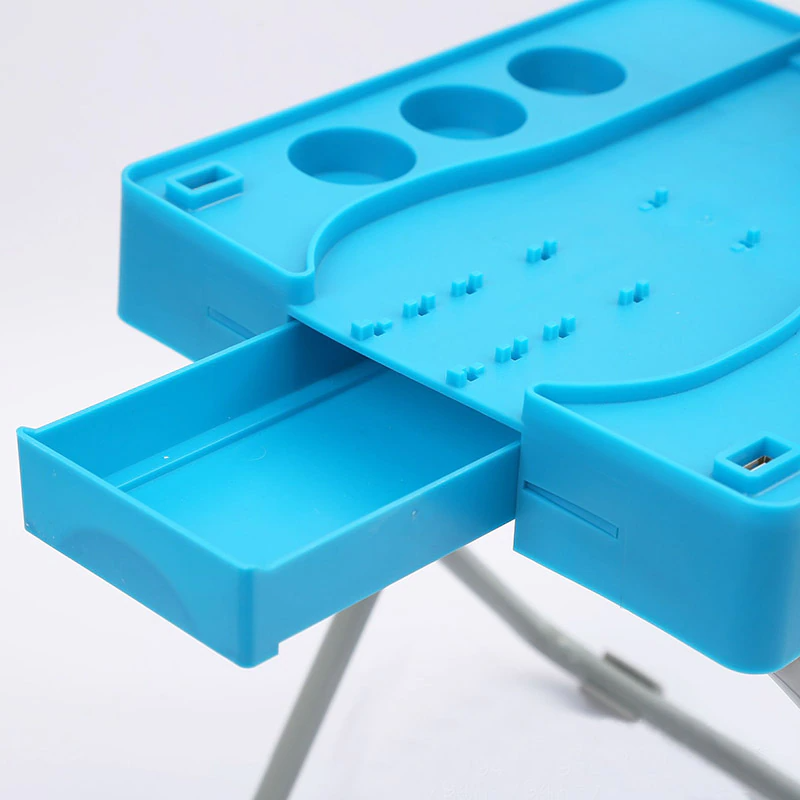 Pedicure foot rest with LED magnifier & drying fan