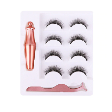 3 pairs Magnetic Eyelashes Eyeliner Eyelash Curler Set