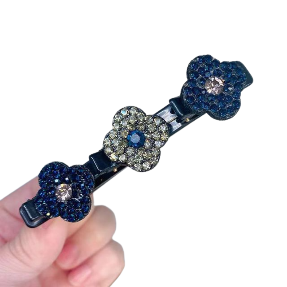 Three flower side hair clip