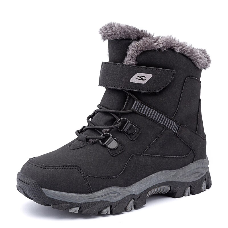 Winter warm fur snow non-slip waterproof kids boots