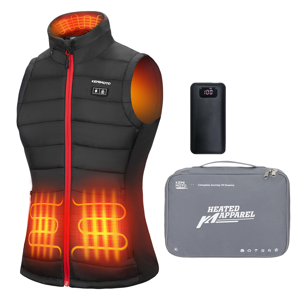 Women's Winter Heated Jacket Heated Gillet Vest with Power Bank