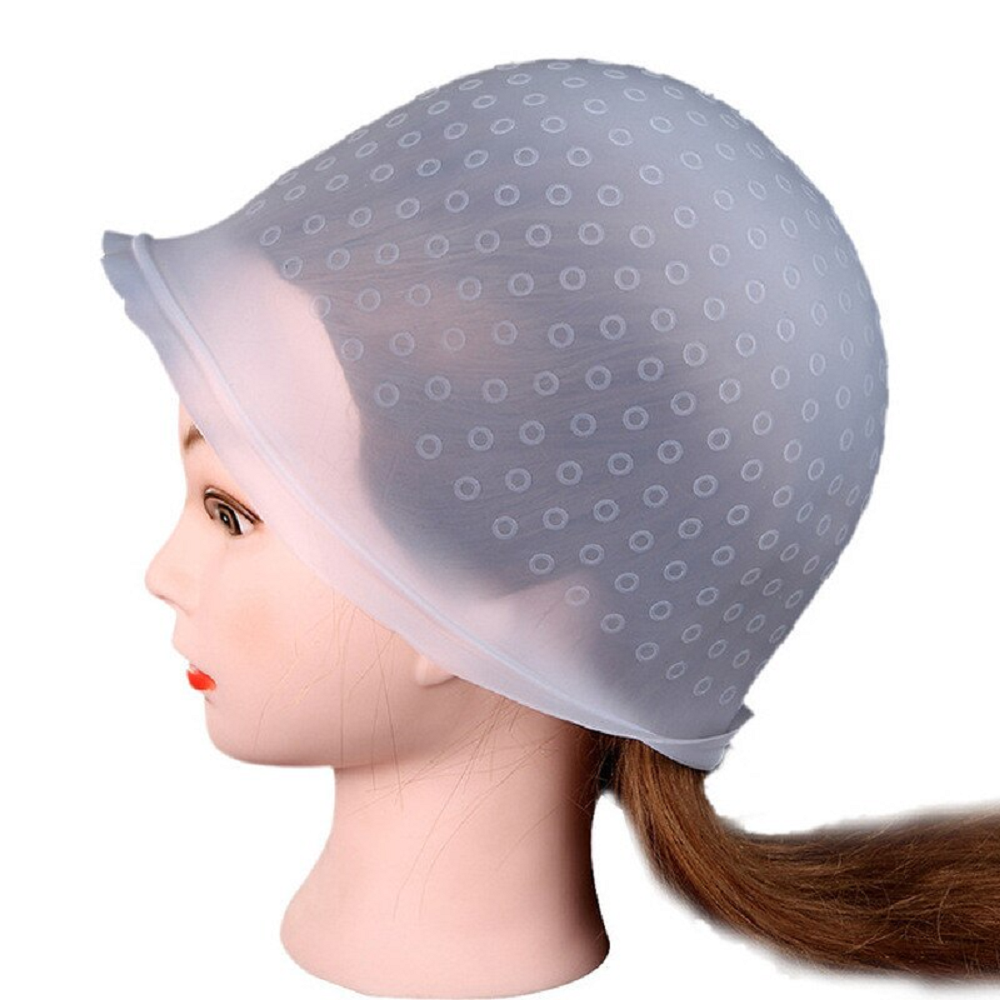 Reusable silicone hair colouring highlighting cap hair dyeing cap