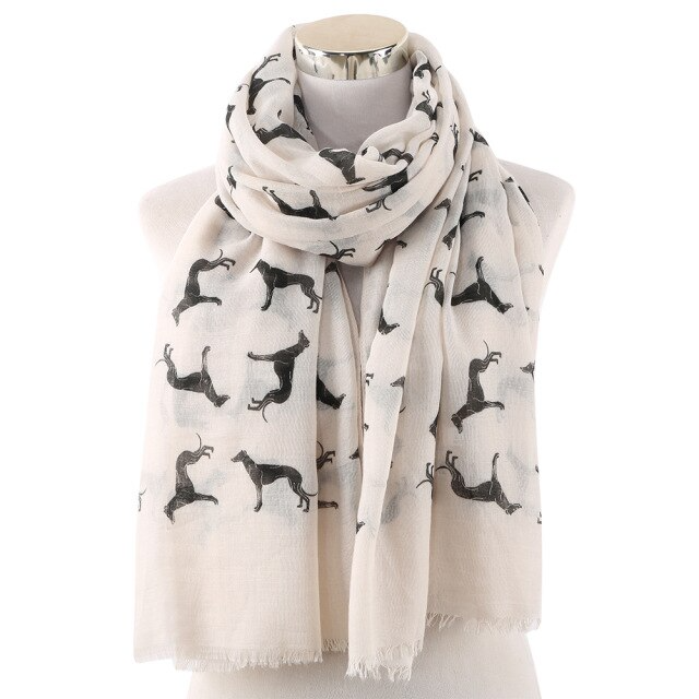 70*180 CM Korean Style Lovely Dog Shawl Breathe Tassels Thin Scarf