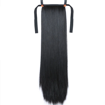 Synthetic Fiber Heat-Resistant Straight Hair With Ponytail Wig Hair