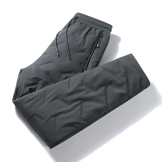 Thicken fleece sweatpants men joggers thermal trousers