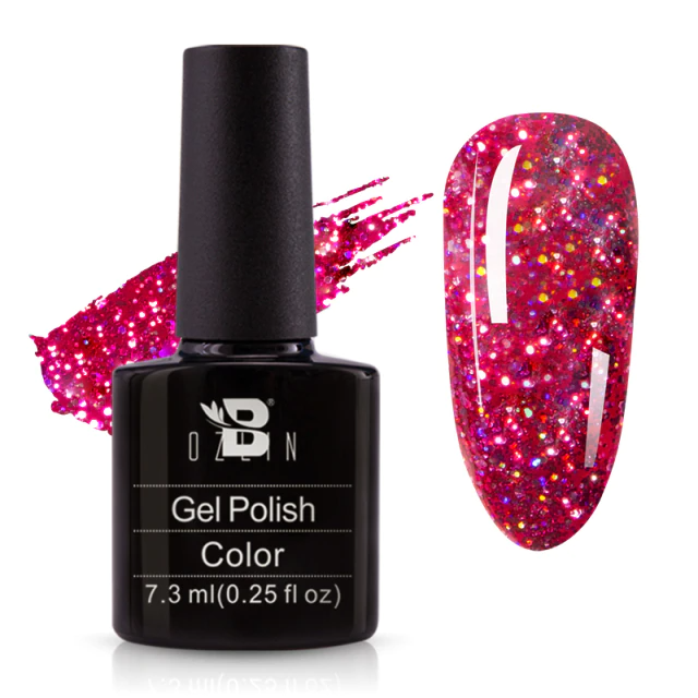 Reflective glitter sparkling diamond nail polish gel iciCosmetic