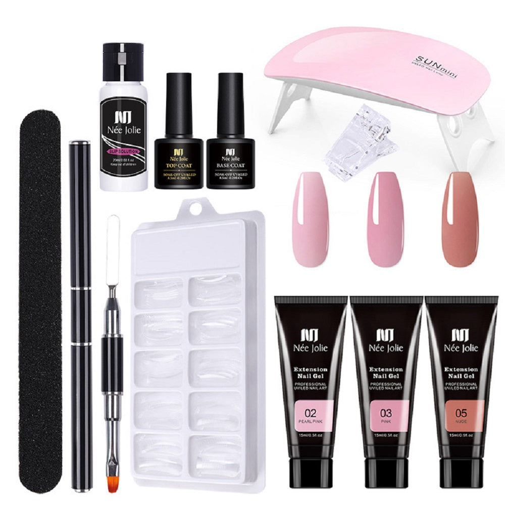 Icicosmetic Polygel Secret Nail Kit - Pink - Pearl Pink - Nude