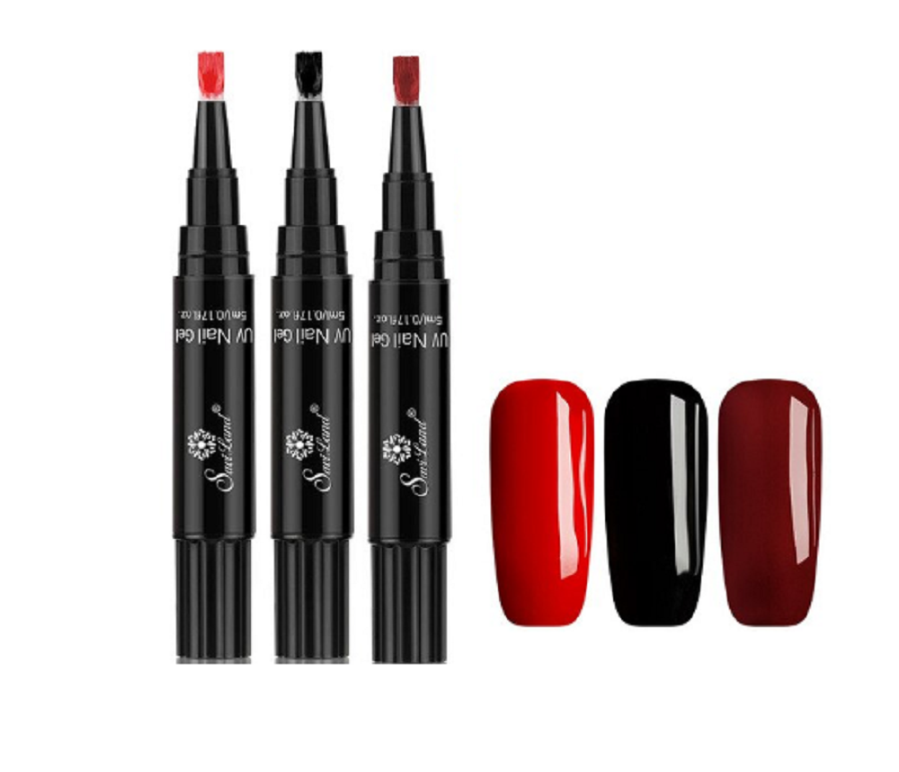 3Pcs/Lot 3 in 1 Gel Nail Varnish Pen iciCosmetic