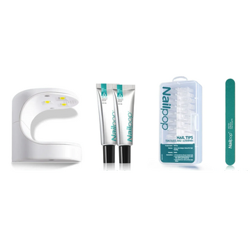 Glue Gel Nail Extension Set with Soft Gel UV Lamp