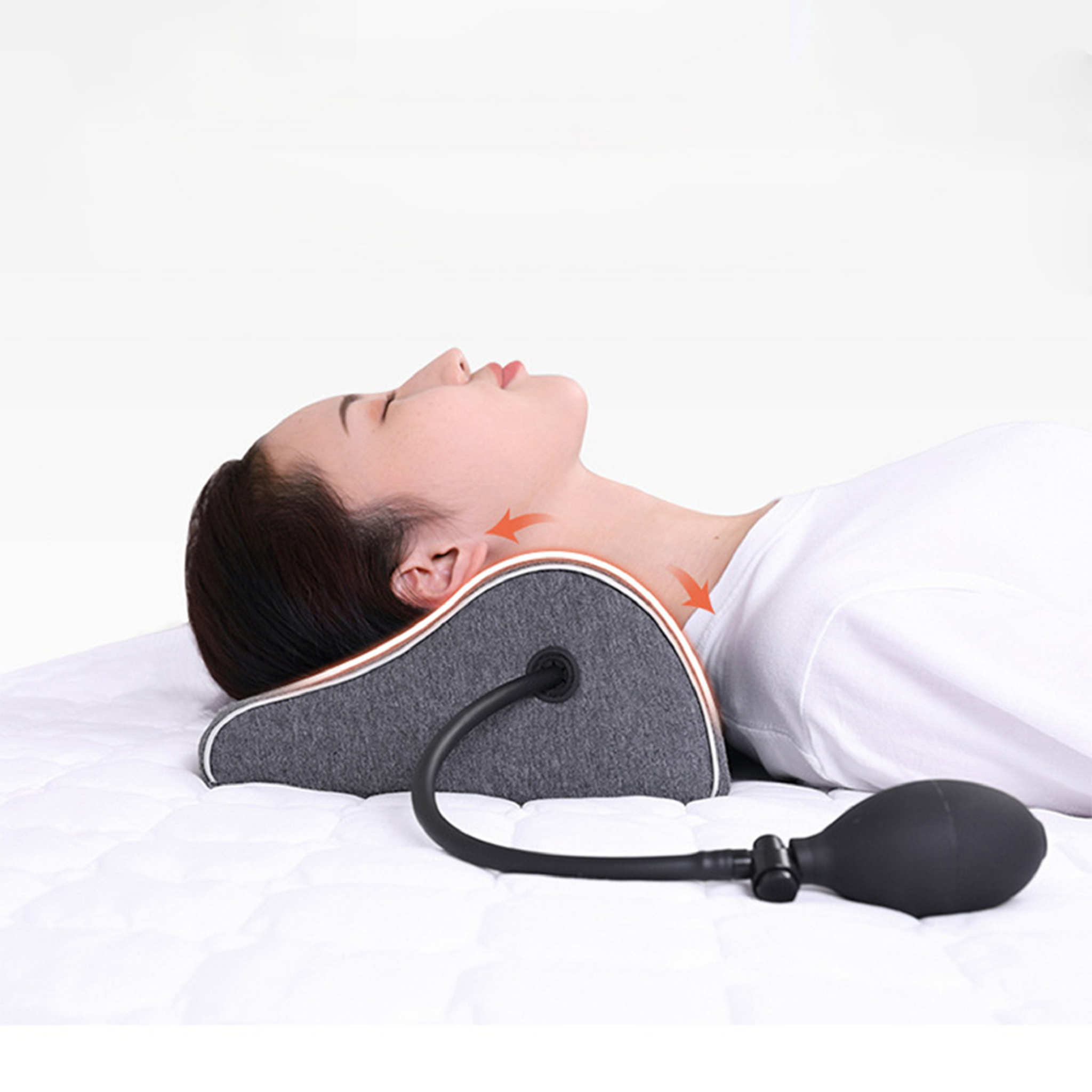 Heated memory foam cervical neck pillow