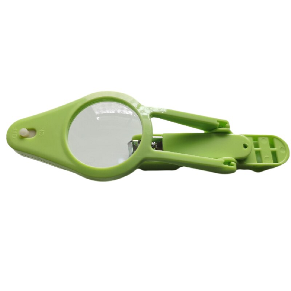 Nail clippers magnifier and LED light for elderly & baby reduce eye strain