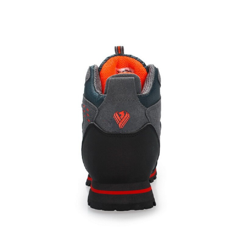 Men's Waterproof Leather mid Hiking Boots Non-Slip Lightweight Snow Boots