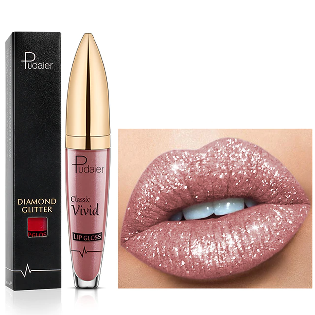 Diamond Lip Gloss Waterproof Long Lasting Glitter Lipstick