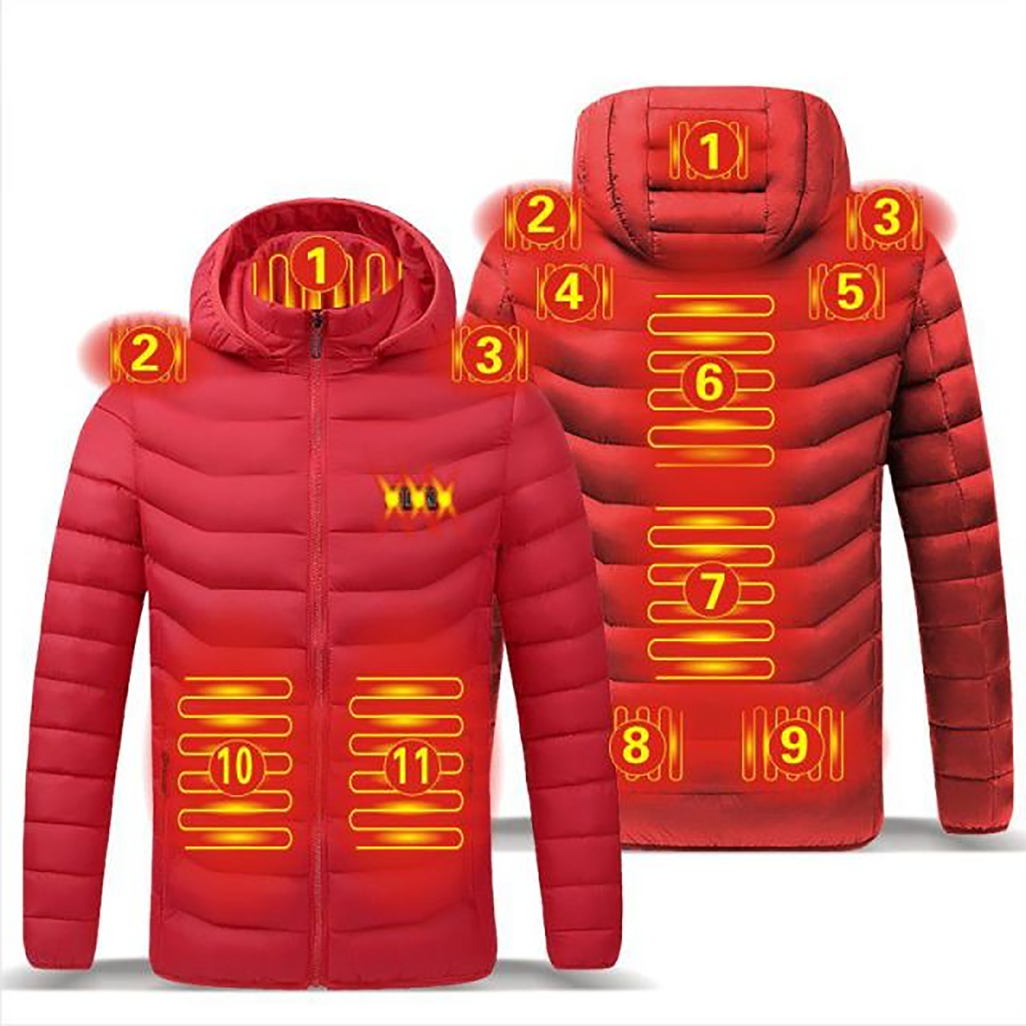 11 Heated Warm electric Heating Hoodie Jacket