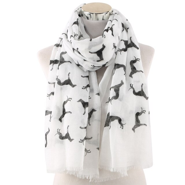 70*180 CM Korean Style Lovely Dog Shawl Breathe Tassels Thin Scarf