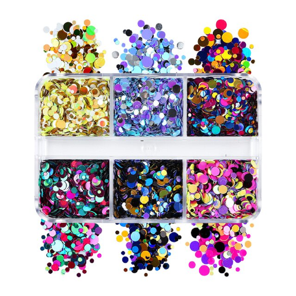 Nail art sequins glitter manihelp set